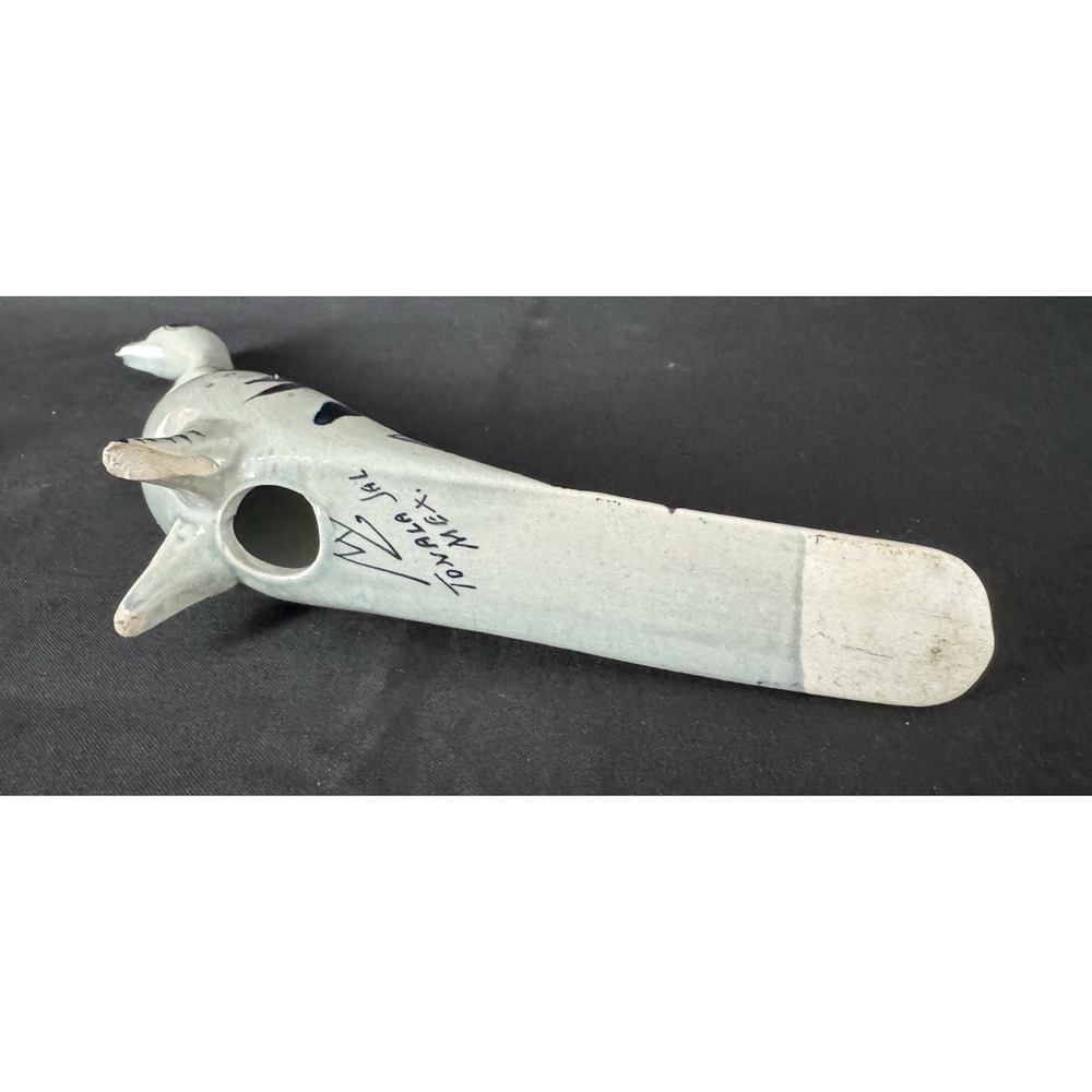 Vintage Tonala Mexico Pottery Hand Painted Bird 9" Long 6.5" Tall Read Note - Picture 11 of 16